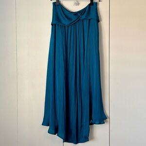 Banana Republic Teal Blue Silk Maxi Skirt
